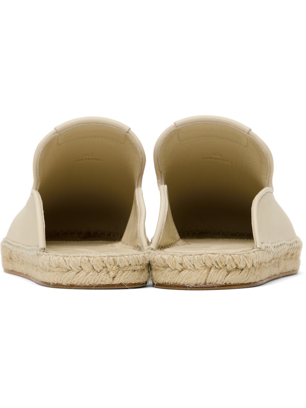 Beige Dorma Leather Espadrille Loafers - 2
