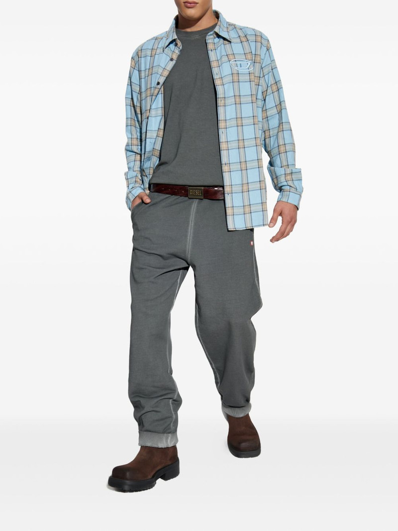 Diesel S-Simply-Ajfi embroidered checked shirt outlook