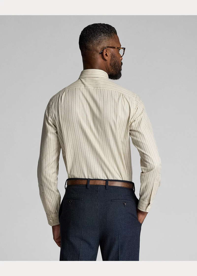 Slim Fit Striped Dobby Shirt 4