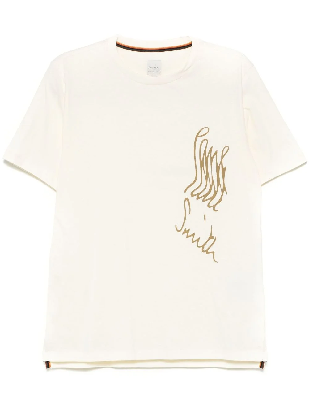 stretched logo-print T-shirt - 1