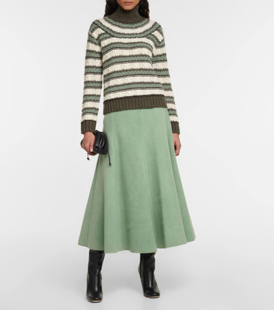 Loro Piana Striped cashmere turtleneck sweater outlook