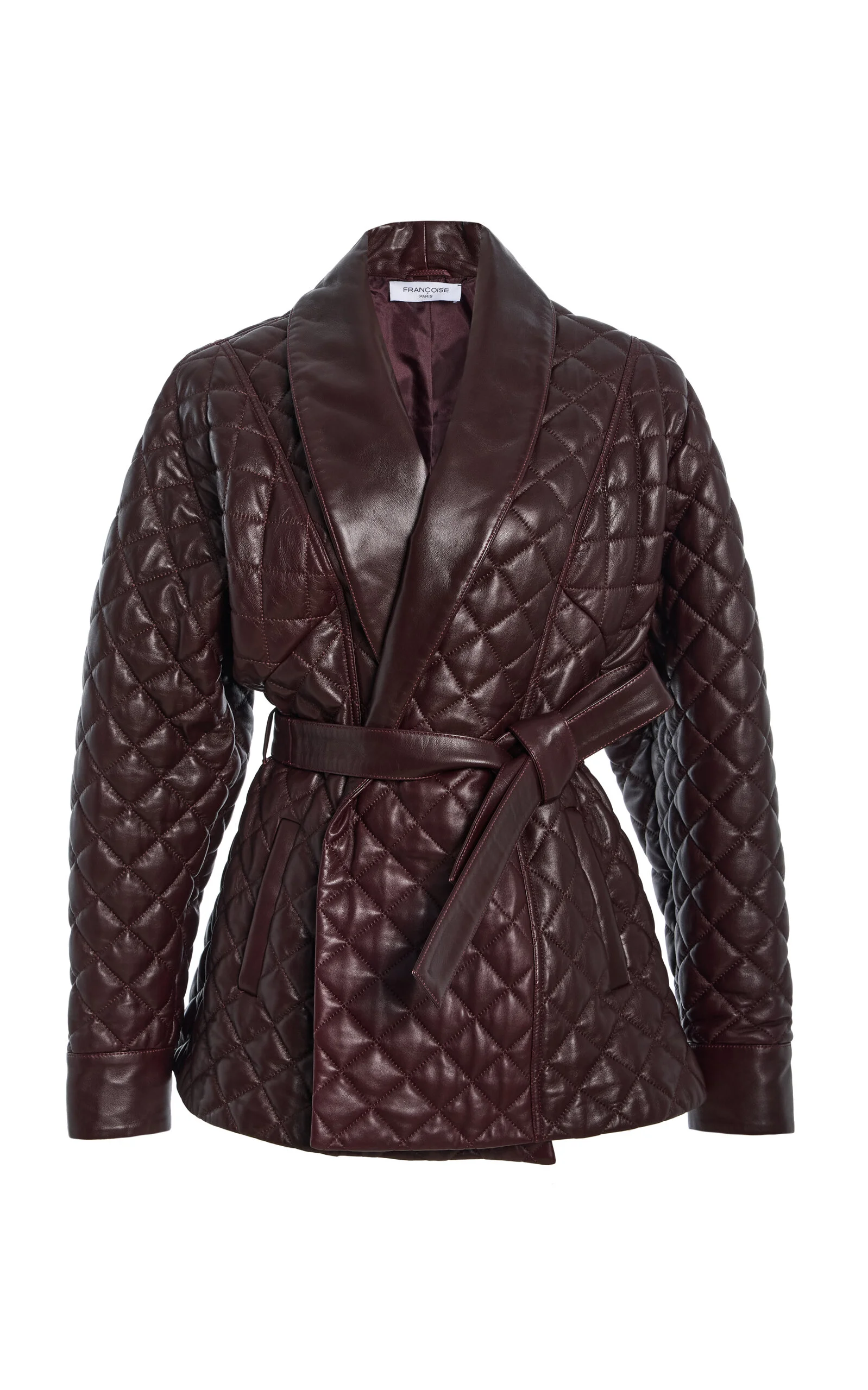Costello Quilted Leather Wrap Jacket - 1