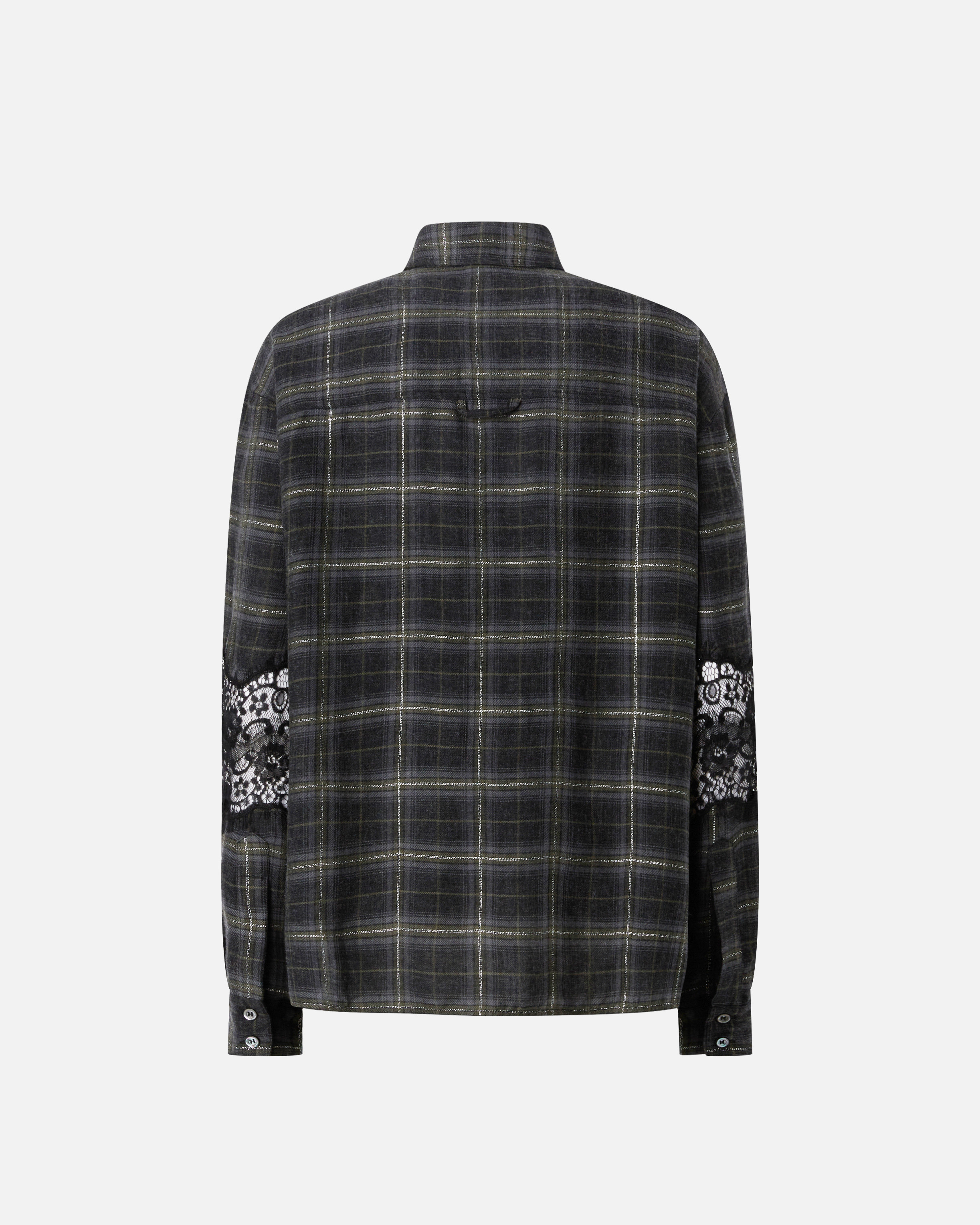 CHECK SHIRT WITH LACE - 6