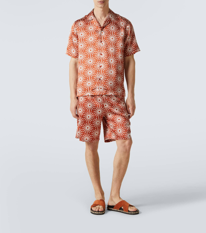 FRESCOBOL CARIOCA Roberto printed silk bowling shirt outlook