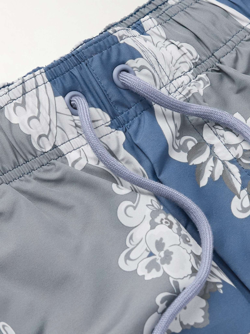 Straight-Leg Mid-Length Printed Swim Shorts 4