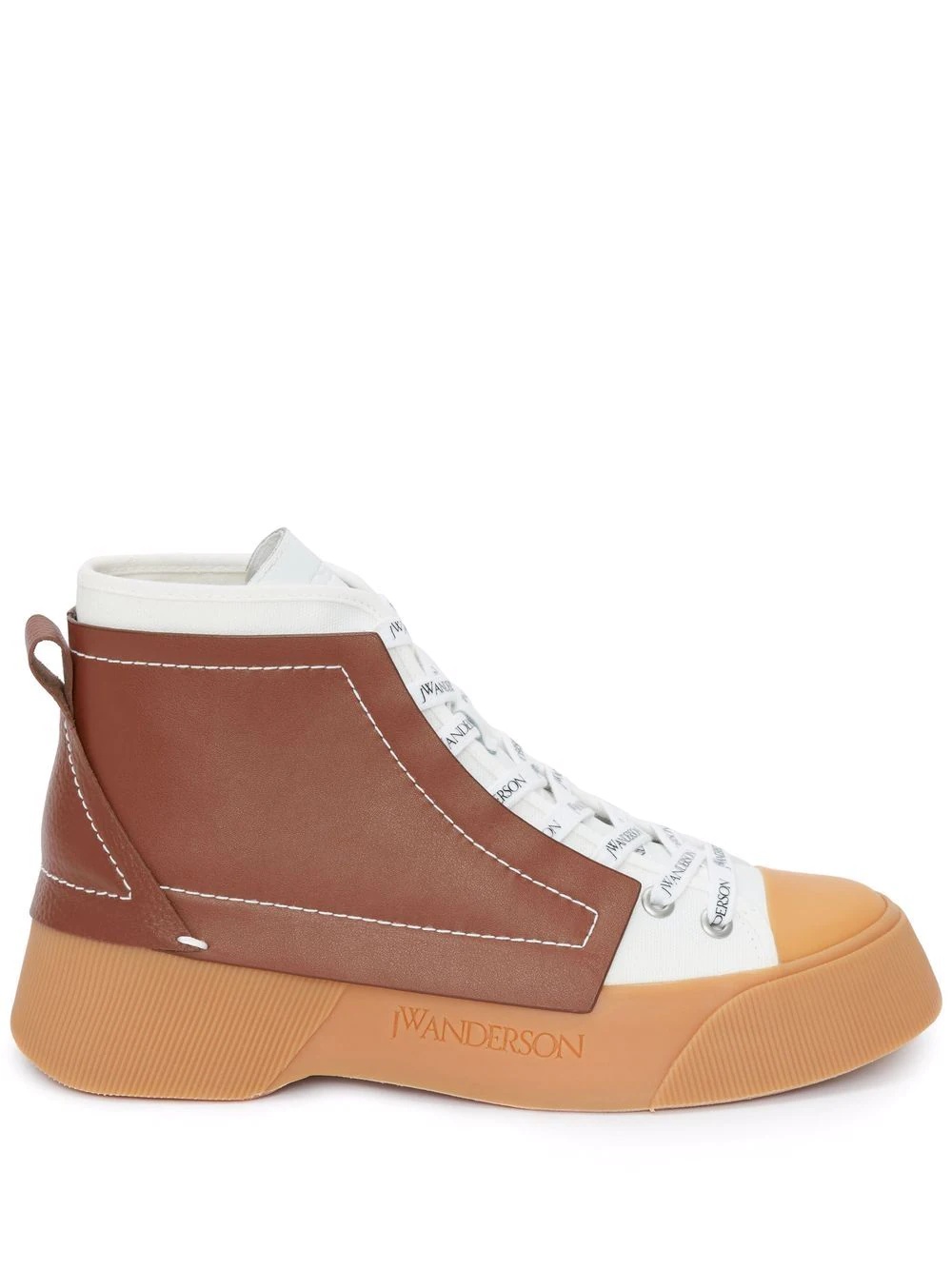 panelled high-top sneakers - 1