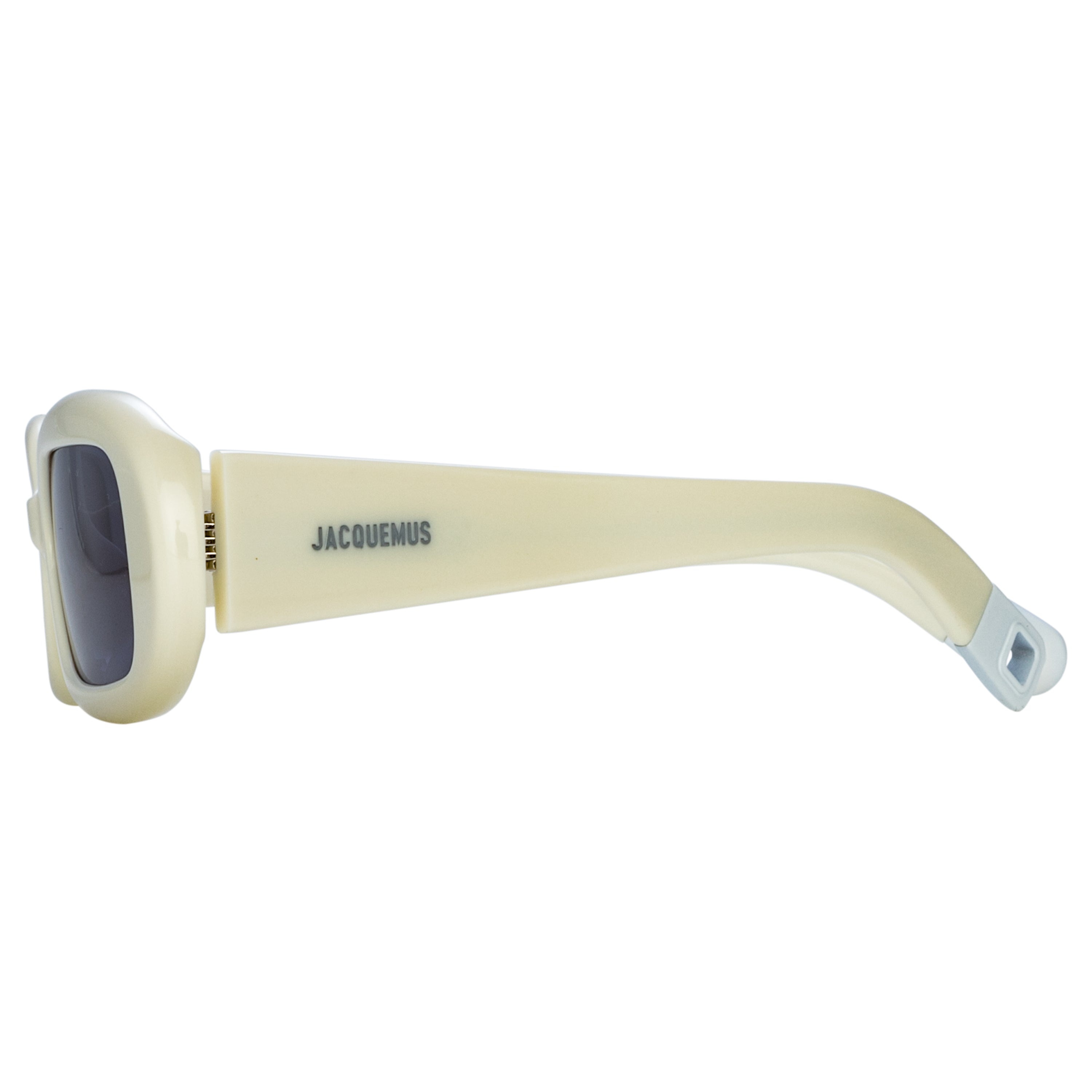Rond Rectangular Sunglasses in White - 4