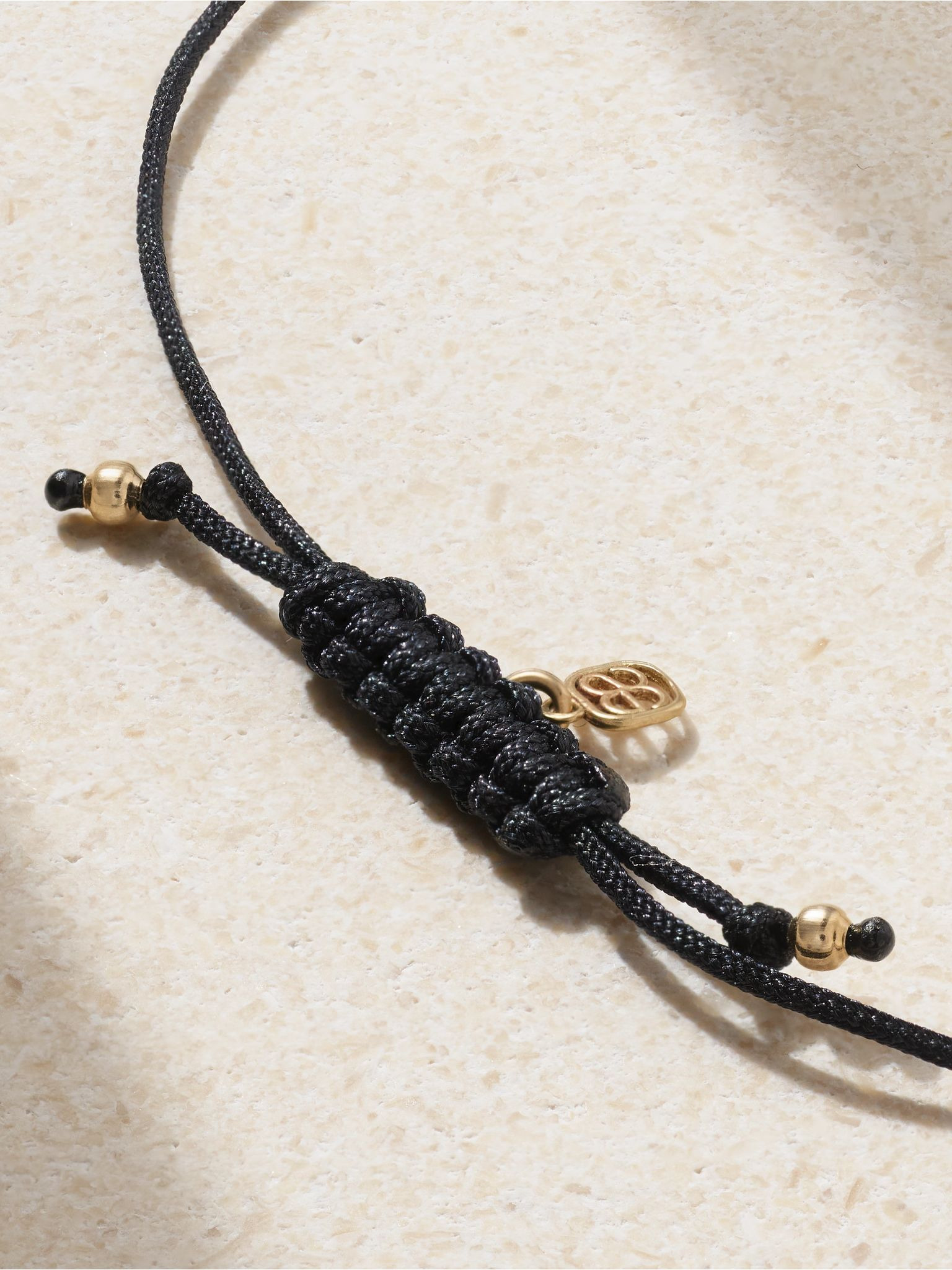 14-karat gold, cord and diamond bracelet Gold - 3