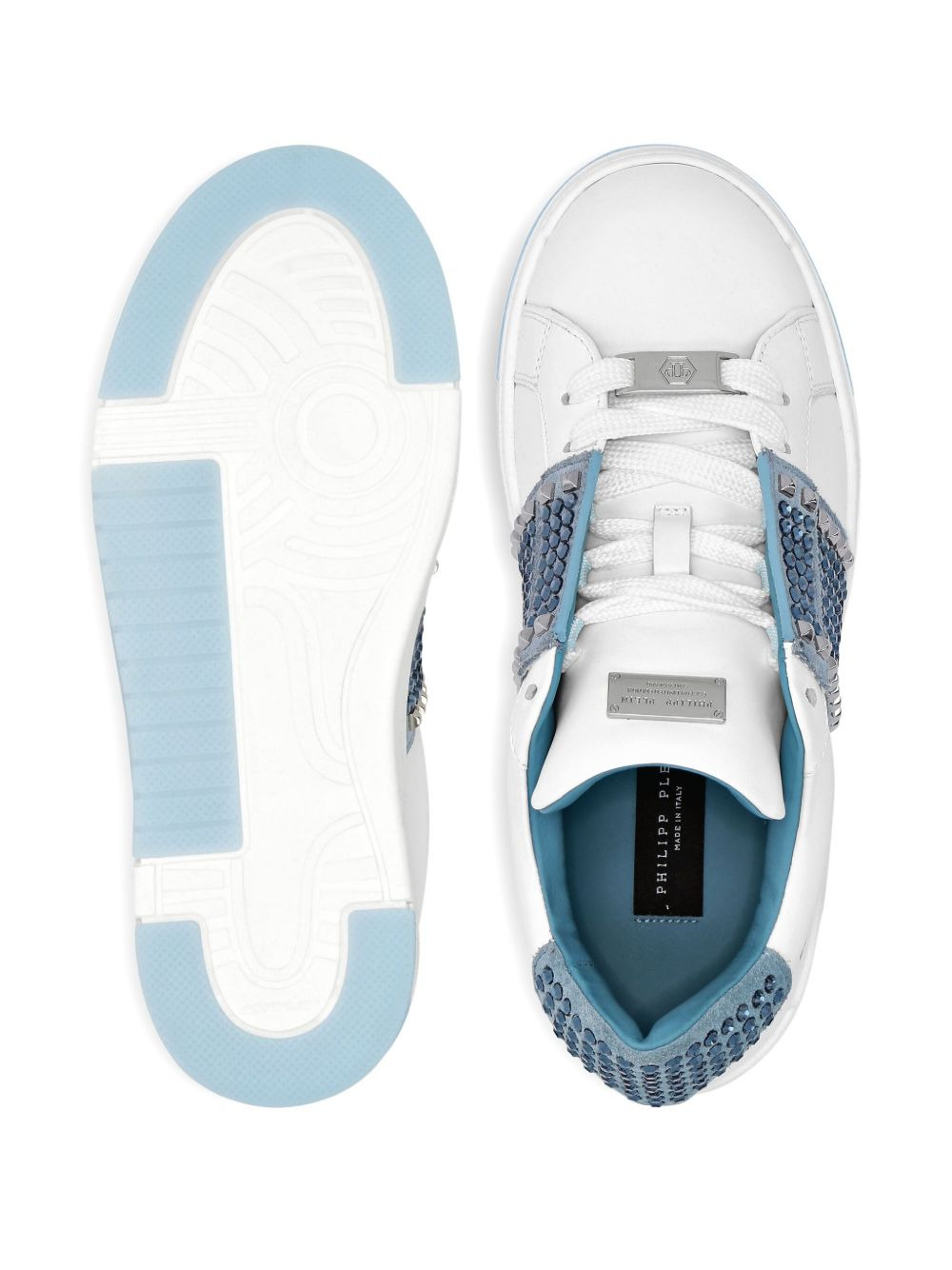 studded low-top sneakers - 3