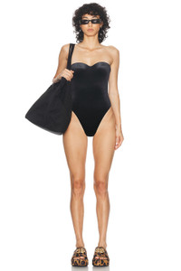 ワンピース水着 Balenciaga CORSET SWIMSUIT Balenciaga Corset One Piece Swimsuit in Black | FWRD