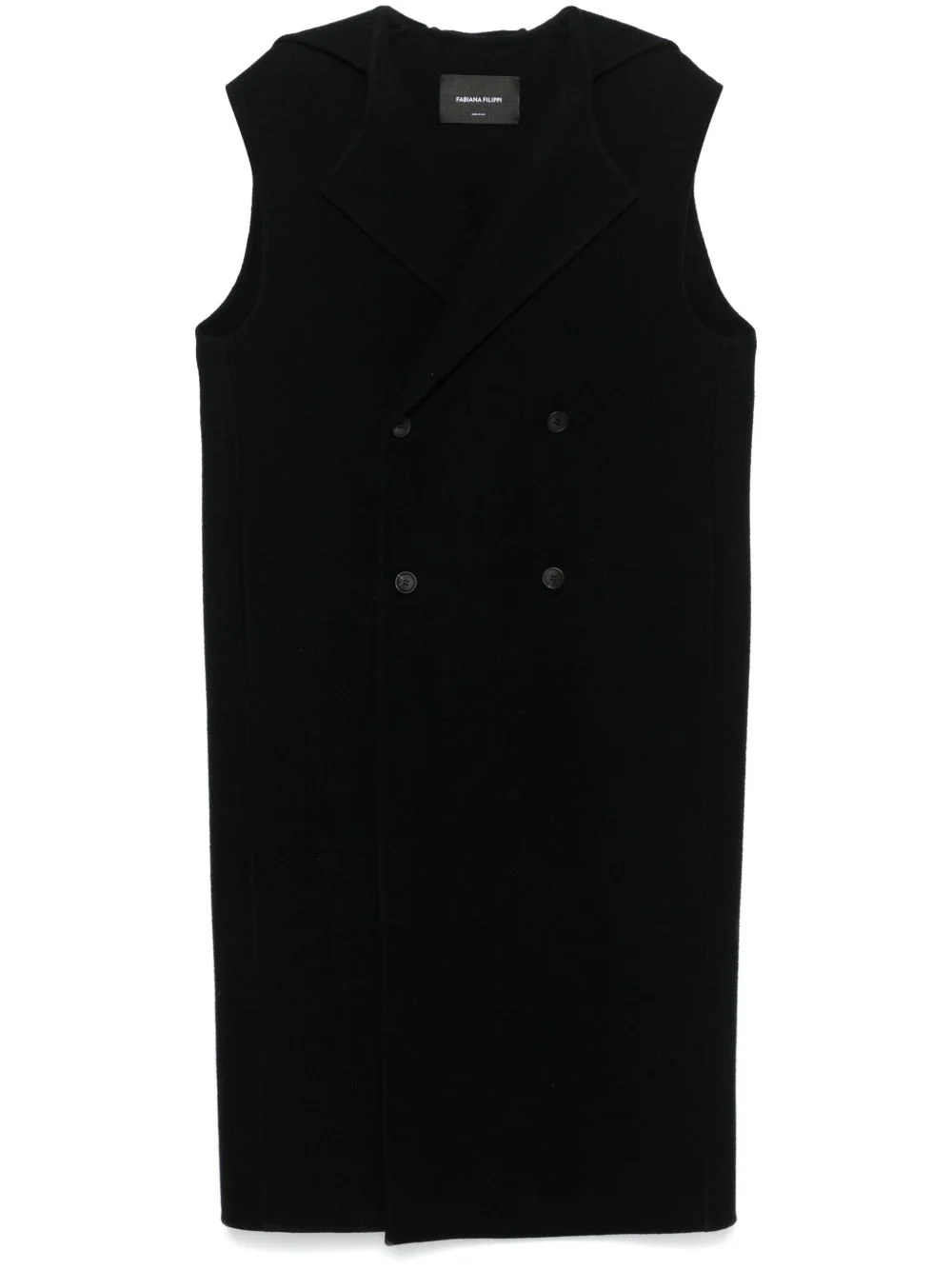 double-breasted virgin wool gilet - 1