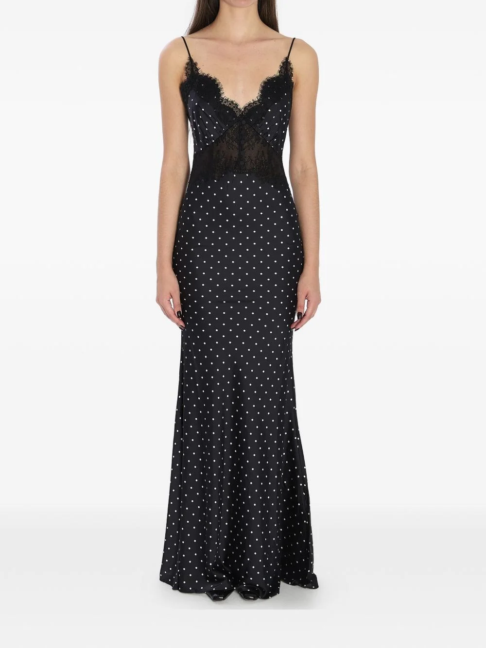 Polka dot long dress - 1