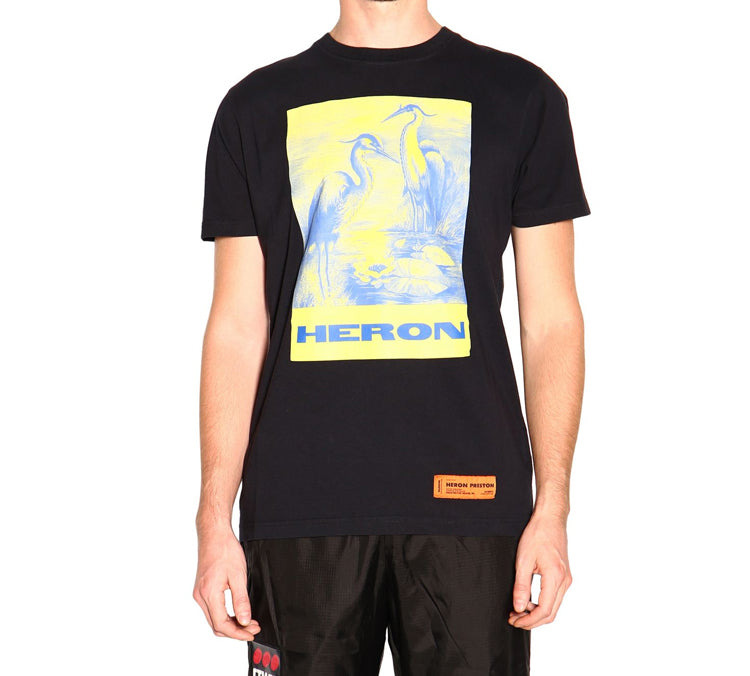 HERON PRESTON Heron Painting T-shirt 'Black' HMAA004F197600080488 - 3