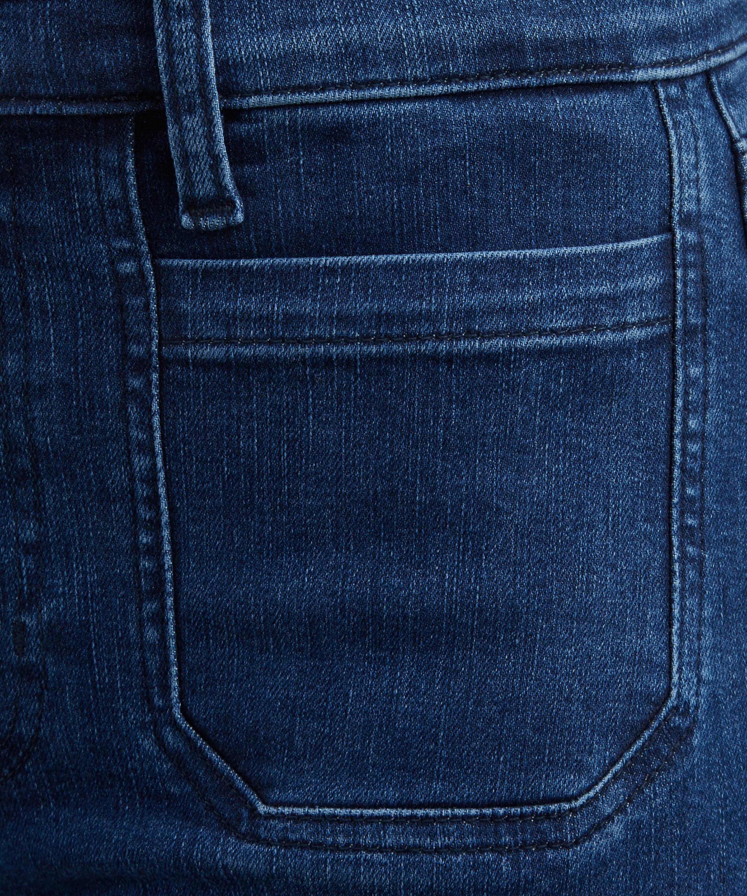 Le Slim Palazzo Modernist Pocket Wide Leg Jeans in Loner - 5