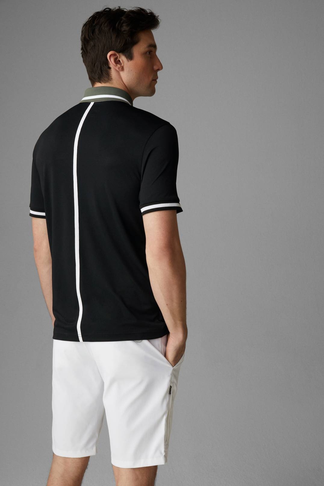 EMILO FUNCTIONAL POLO SHIRT IN BLACK - 3