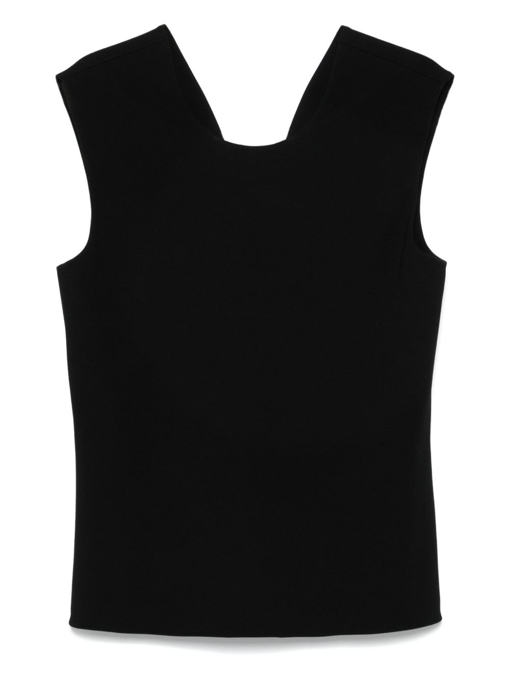 deep V-neck top - 2