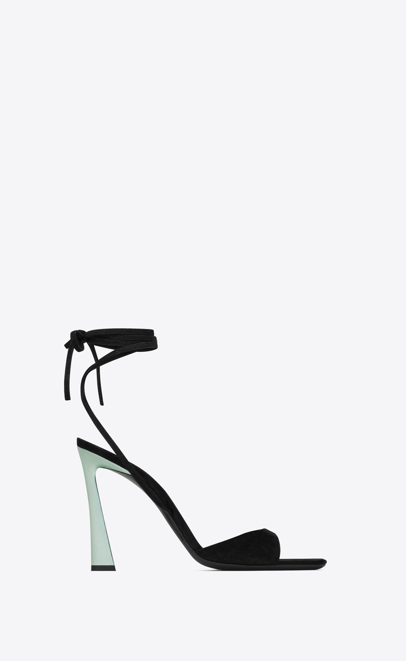 paz sandals in suede and metallized leather - 1