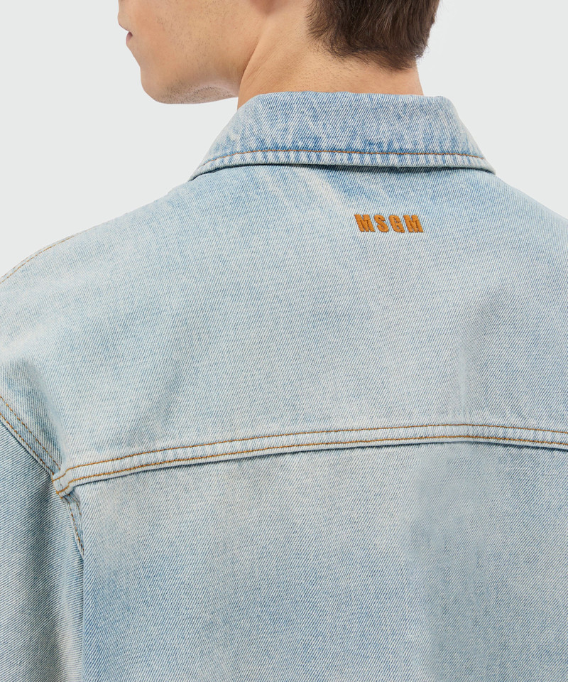 Light-wash denim short-sleeve shirt 5