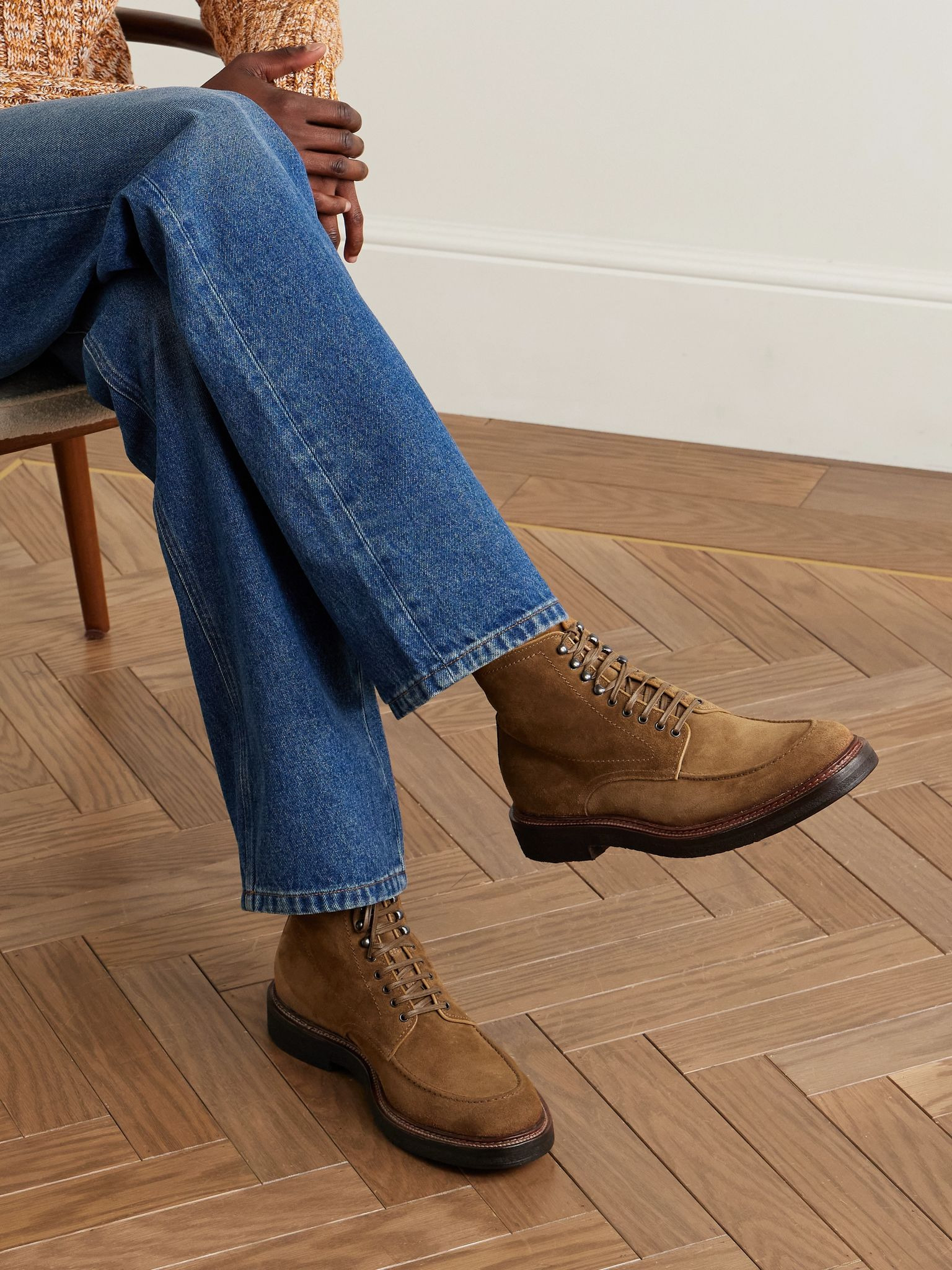 Aston Crepe 004 Suede Boots Brown - 2