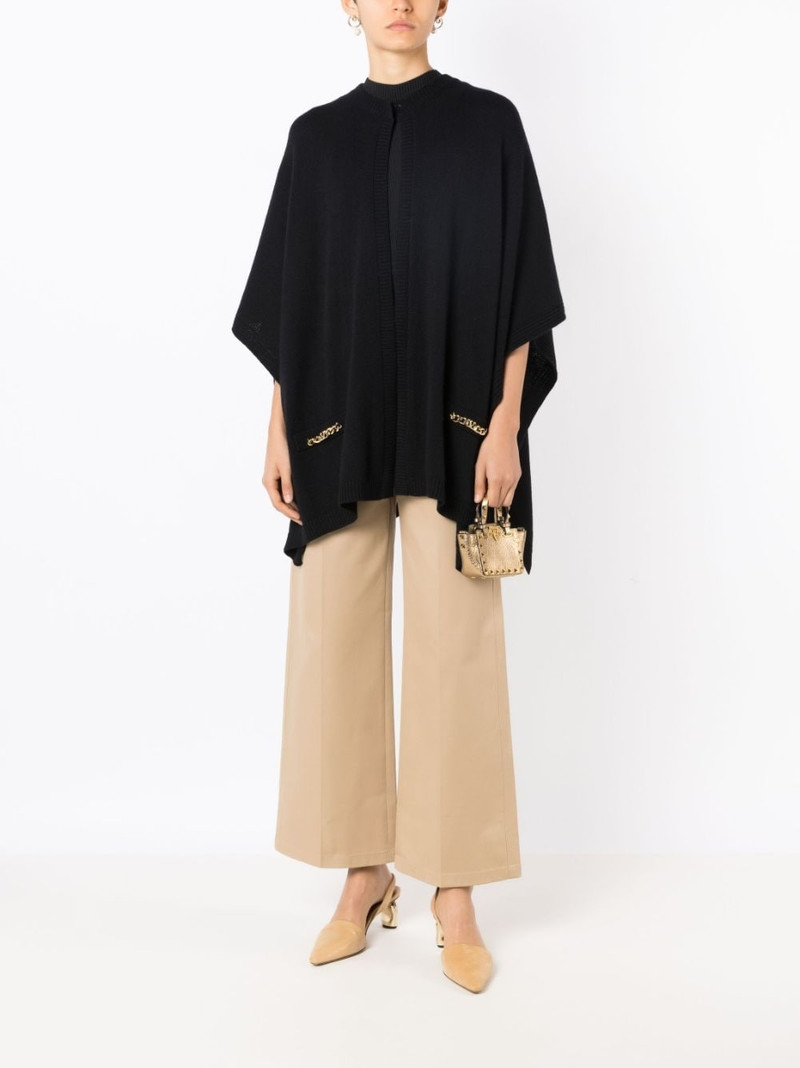 Valentino chain-link cashmere cape outlook