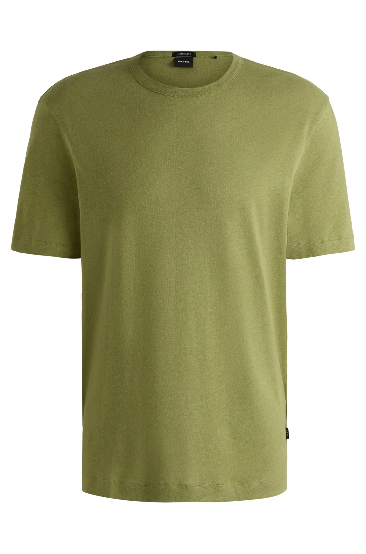 REGULAR-FIT T-SHIRT IN COTTON AND LINEN - 1