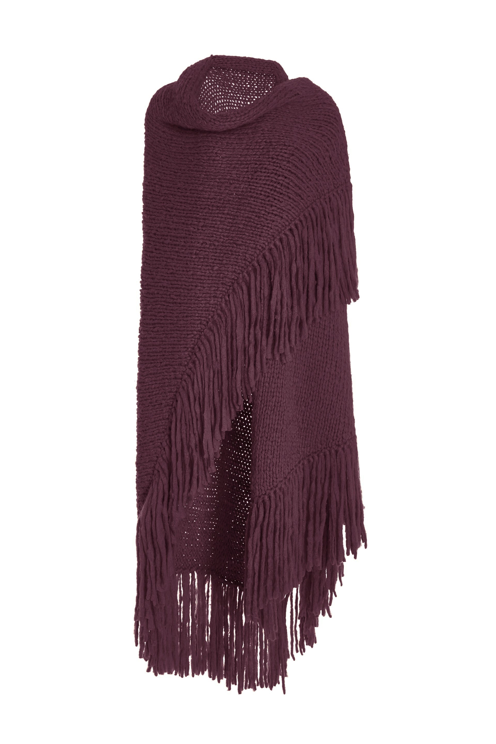 Lauren Wrap in Deep Bordeaux Welfat Cashmere - 1