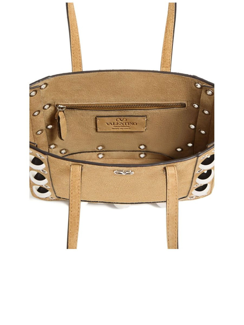 Valentino Valentino Garavani Nellcôte Mini Suede Shopping Bag outlook