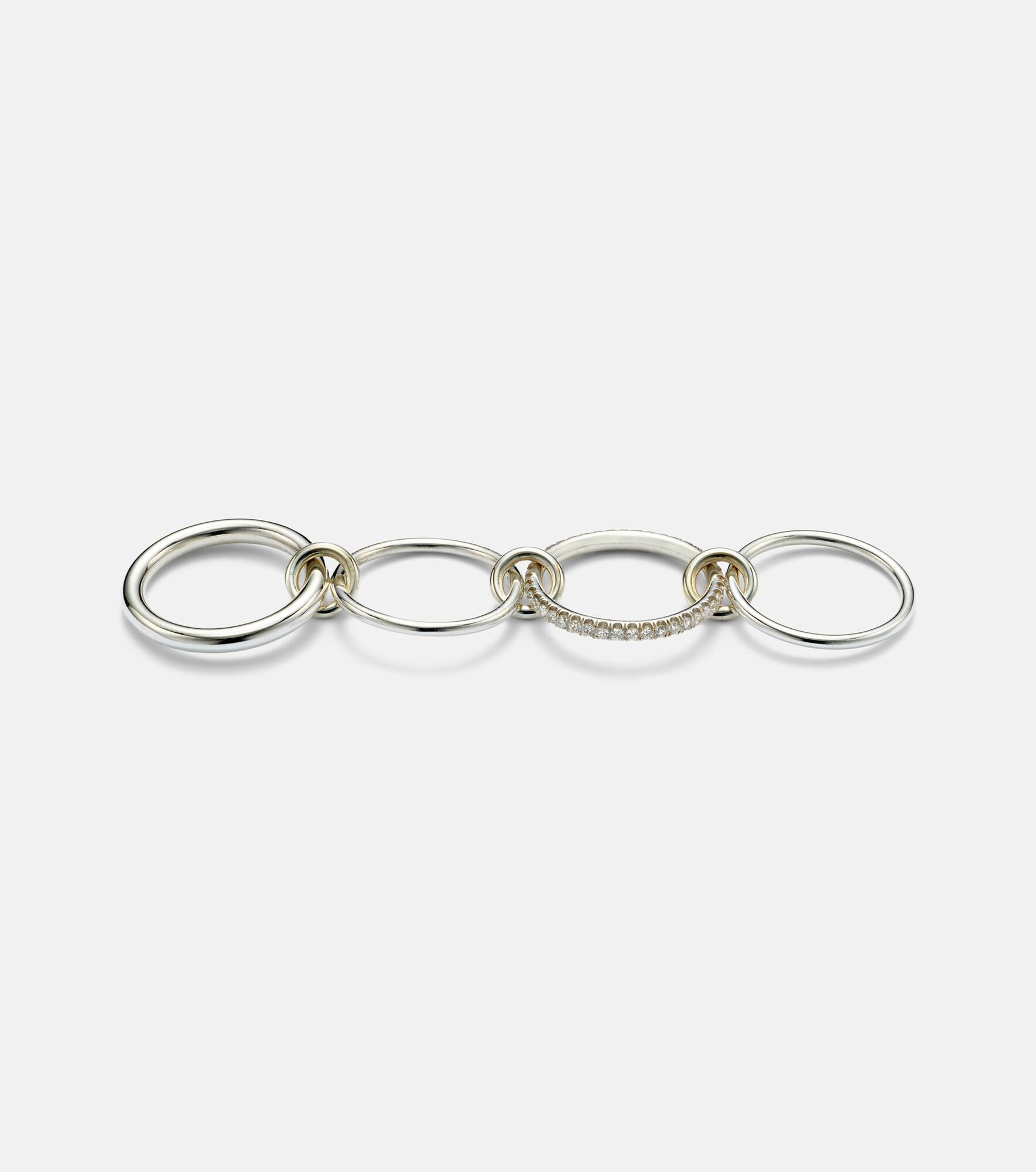 Nimbus sterling silver ring with diamonds - 4