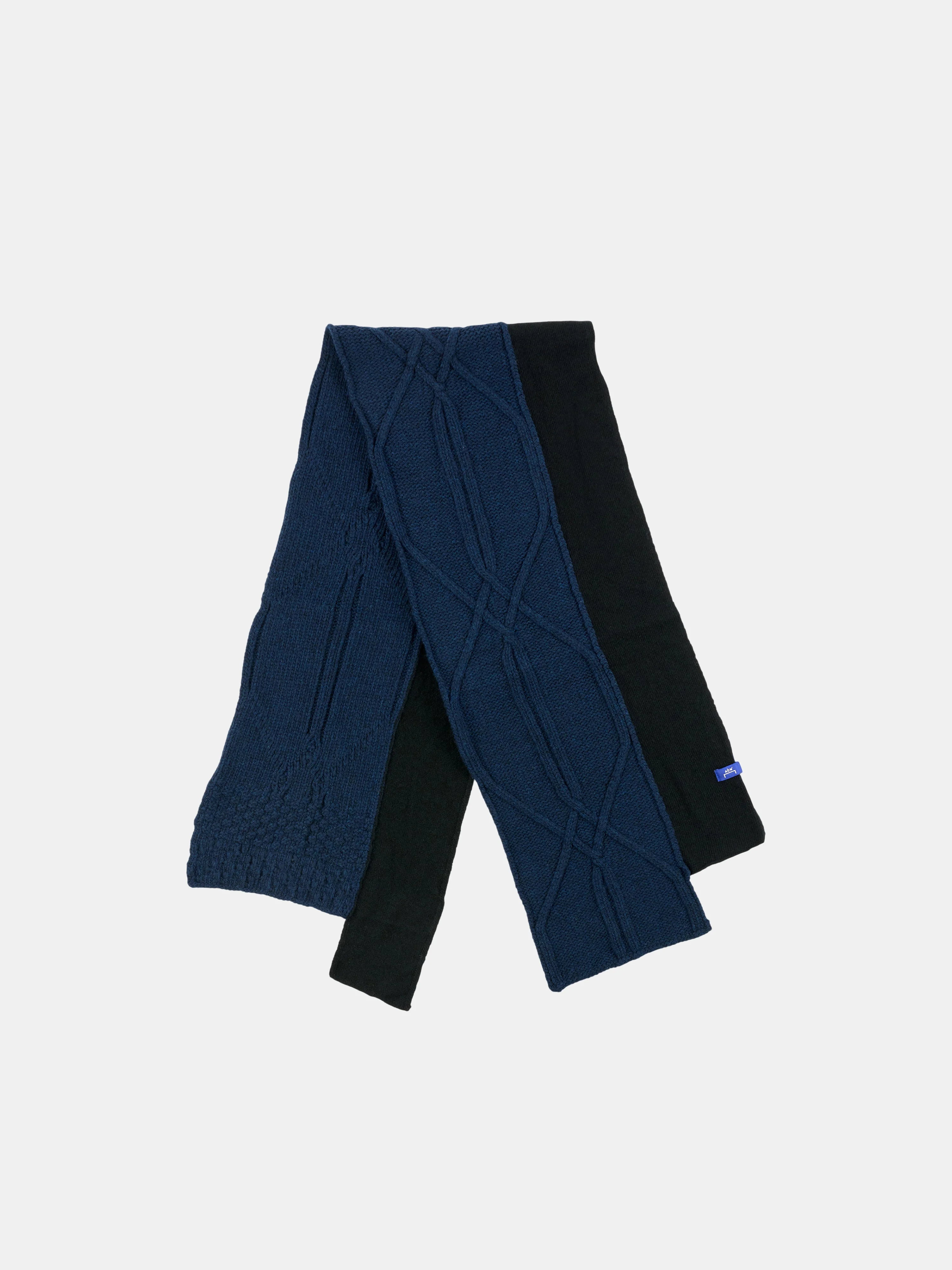 Ruptured Knit Scarf Midnight - 1
