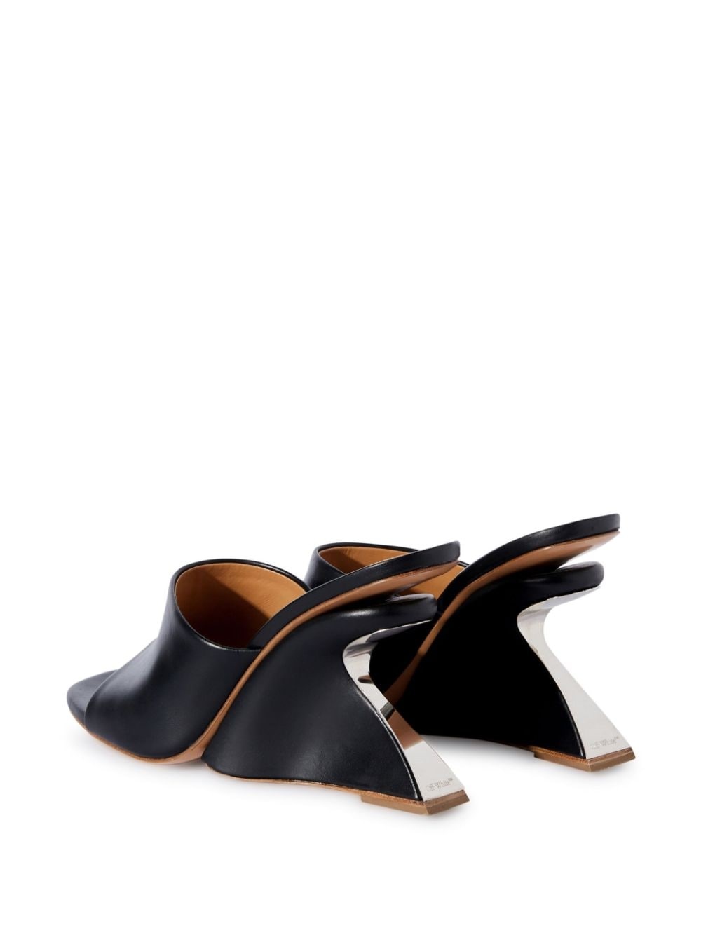 Jug wedge-heel leather mules - 3