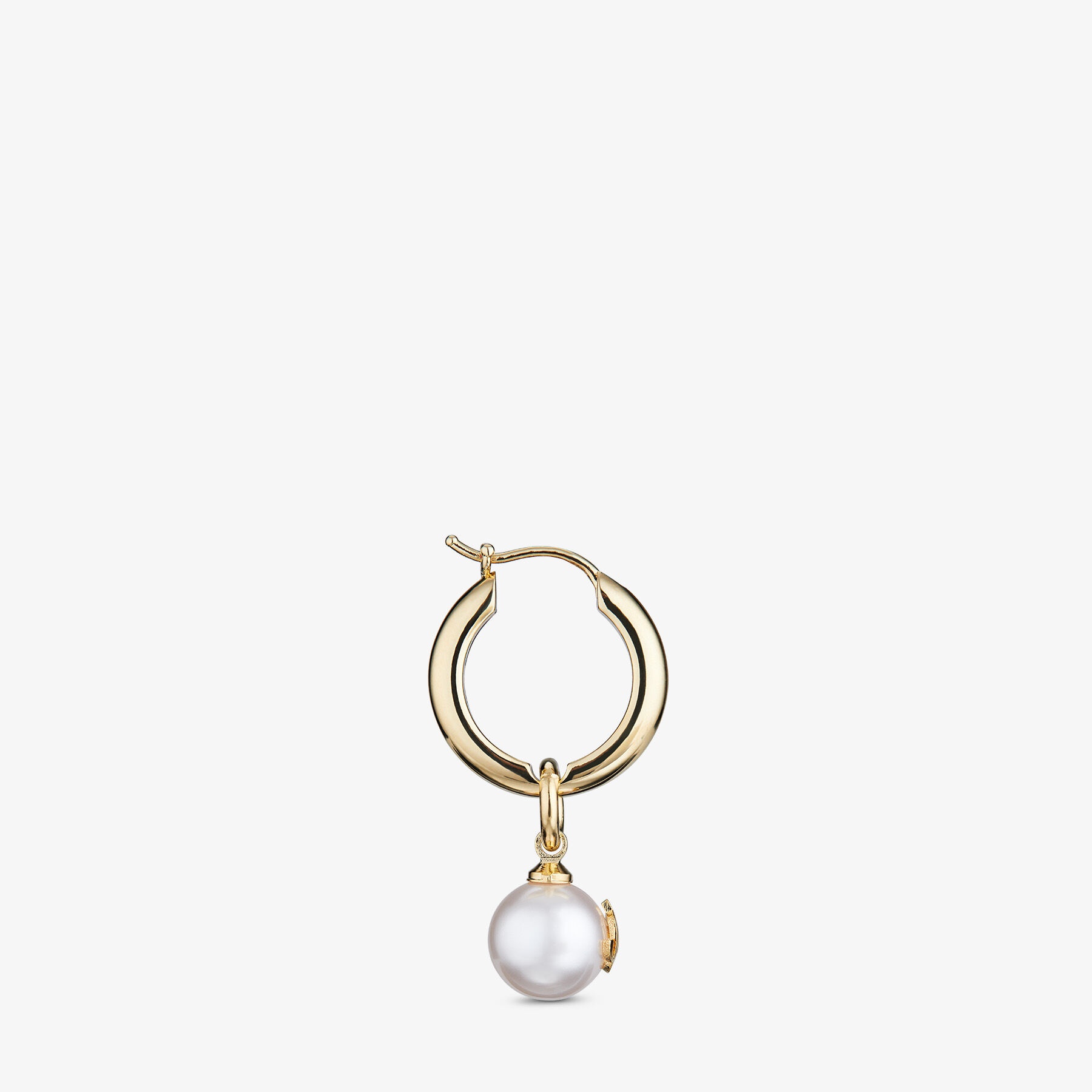 Pearl Hoops
Gold-Finish Metal and Pearl Hoop Earrings - 3