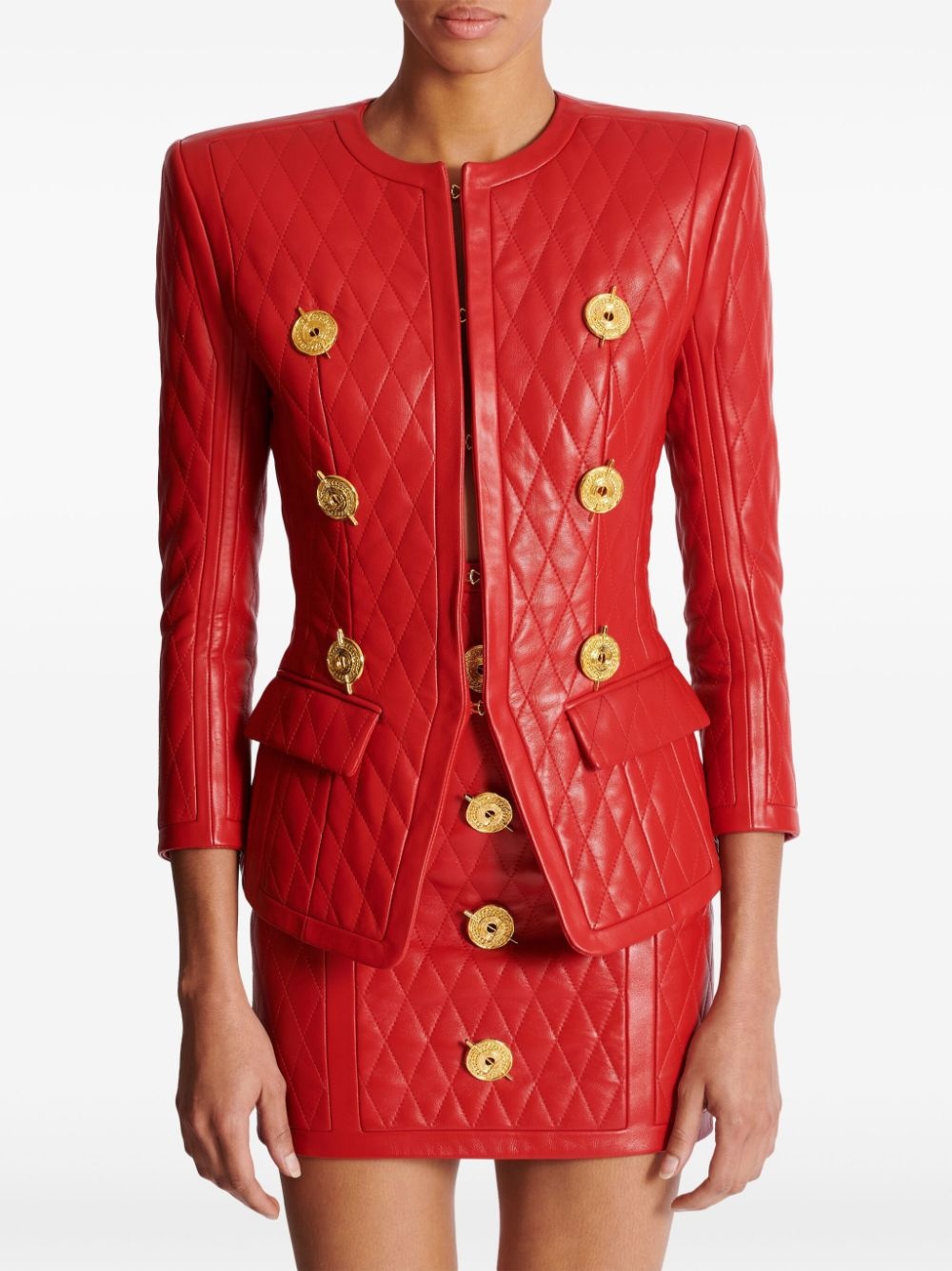 quilted leather jacket - 5