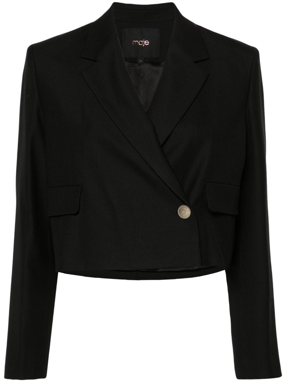 single-breasted cropped blazer - 1