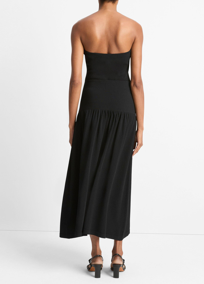 Vince Vince Pleated stretch-knit 미디 스커트 outlook