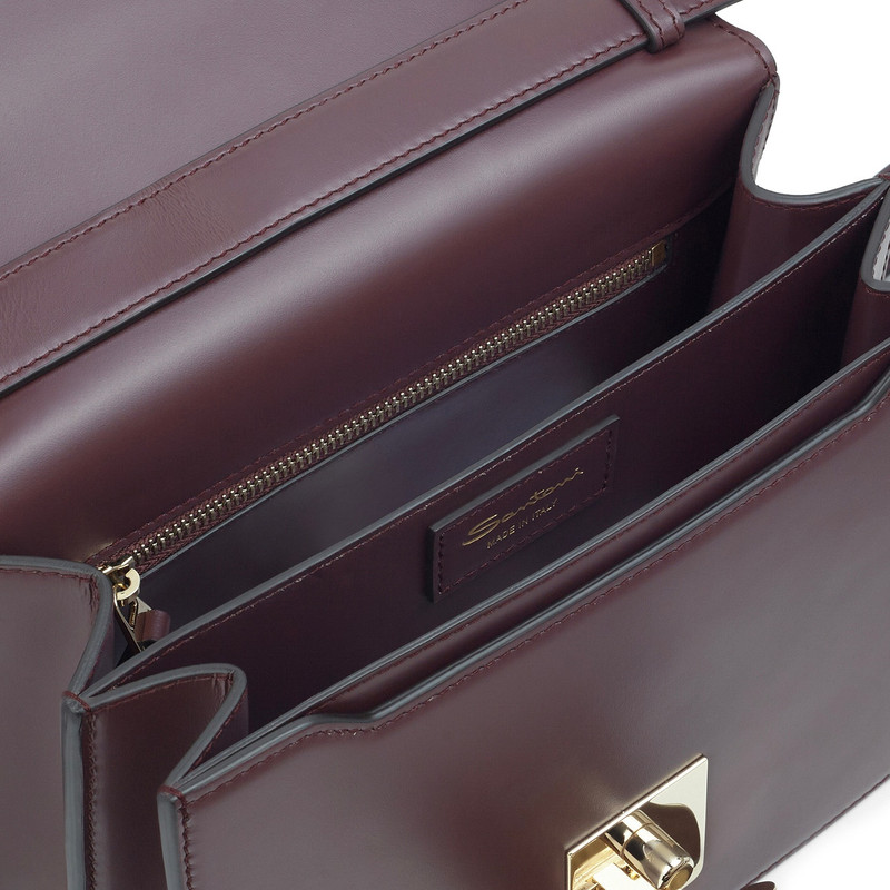 Burgundy leather crossbody bag 3
