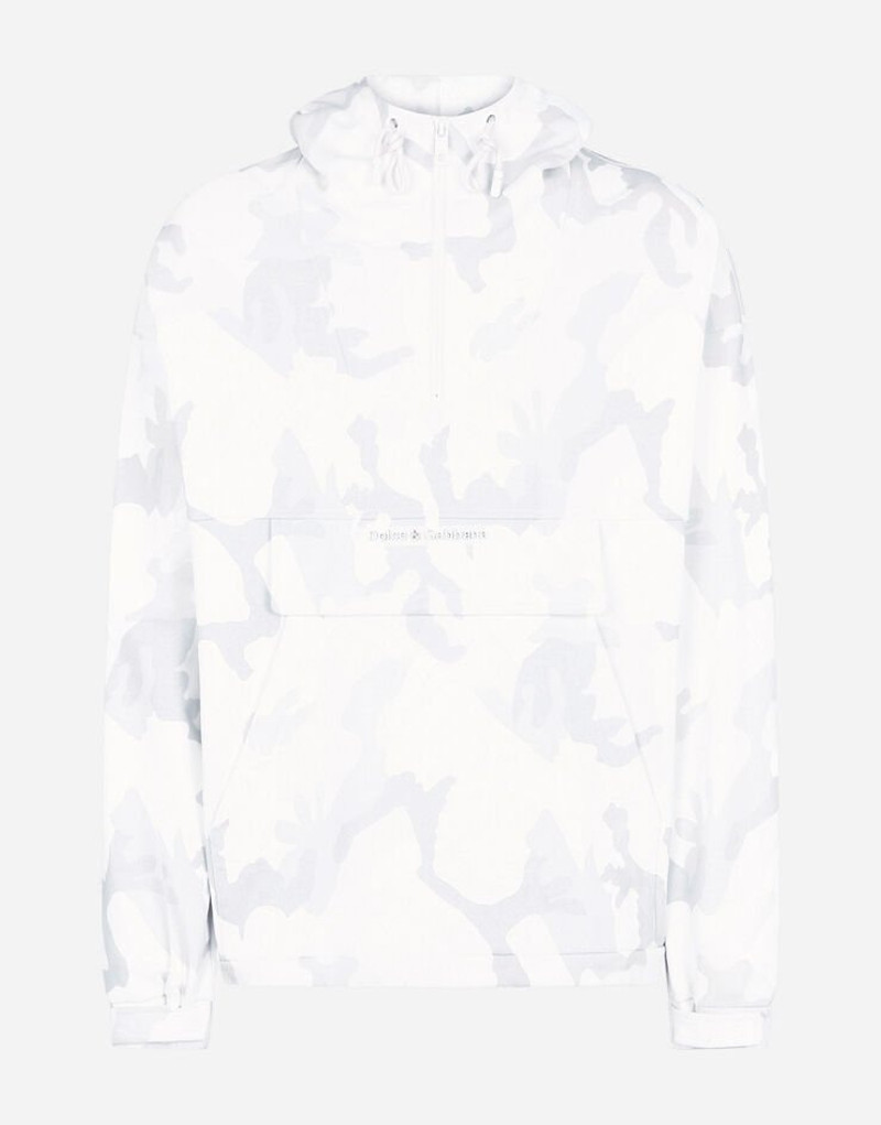 Jersey hoodie with camouflage print 4