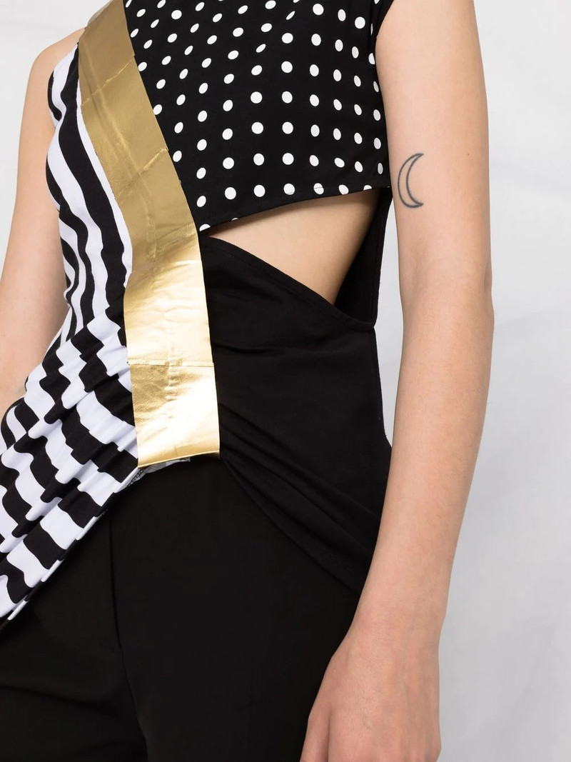 mix-print asymmetric top 3