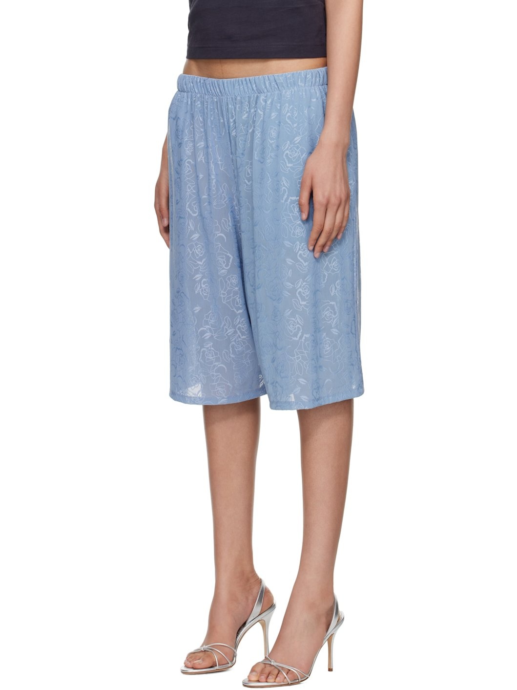 SSENSE Exclusive Blue Lace Basketball Shorts - 4