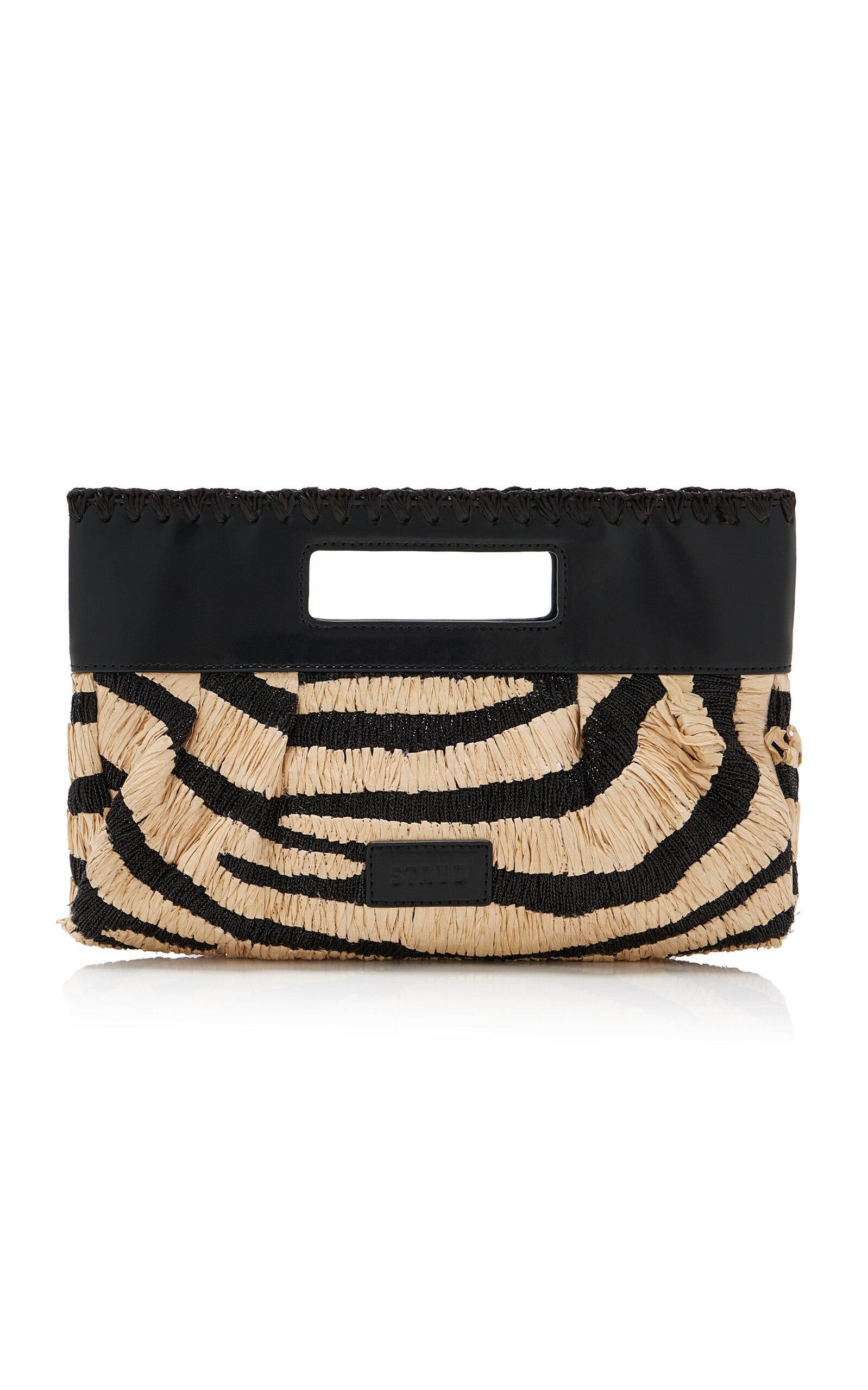 Lena Zebra Raffia Clutch black/white - 5