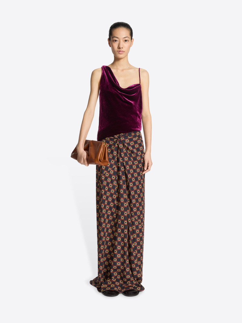 Dries Van Noten LONG DRAPED SILK SKIRT outlook