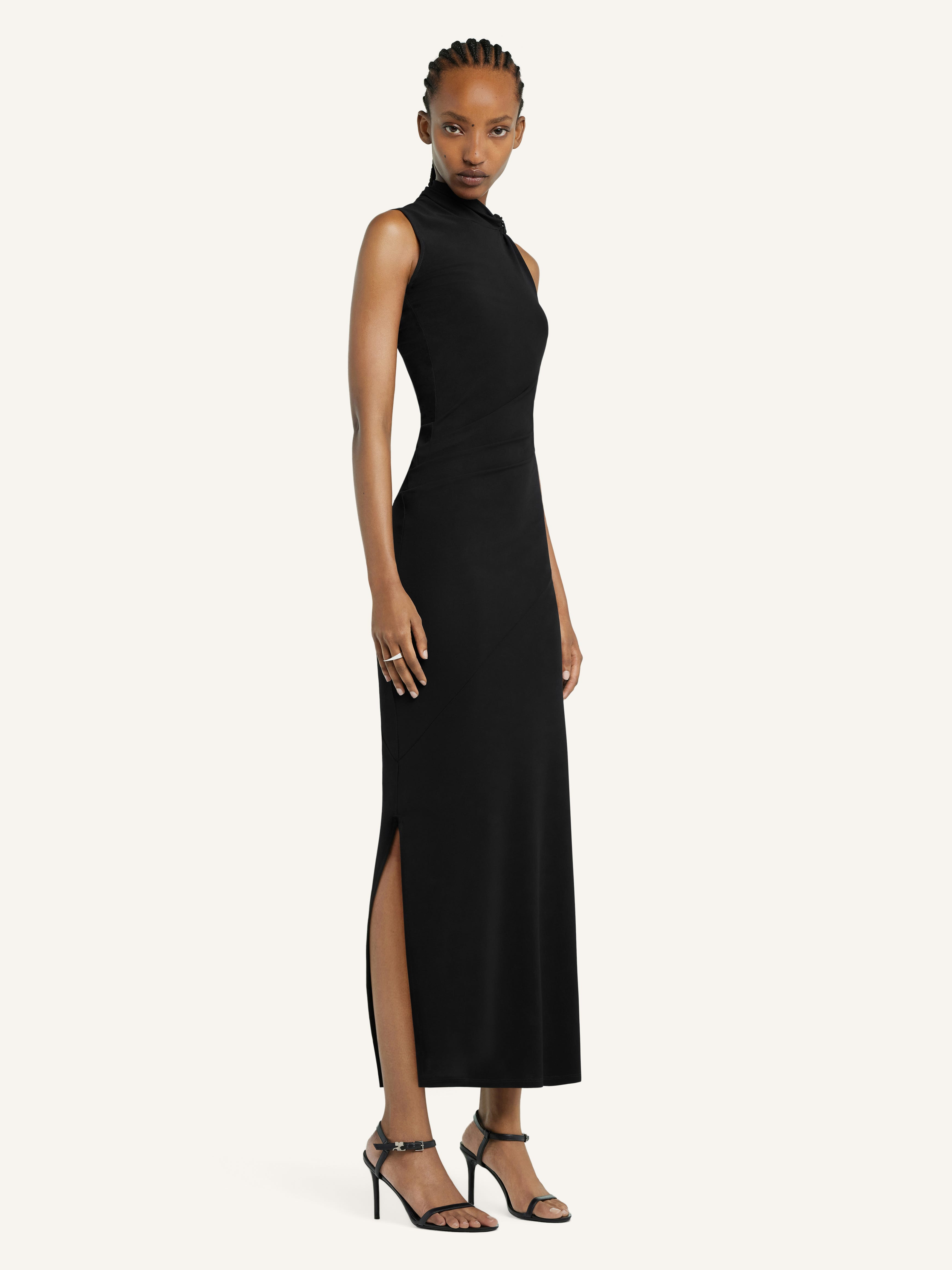 LONG DRAPED DRESS - 3