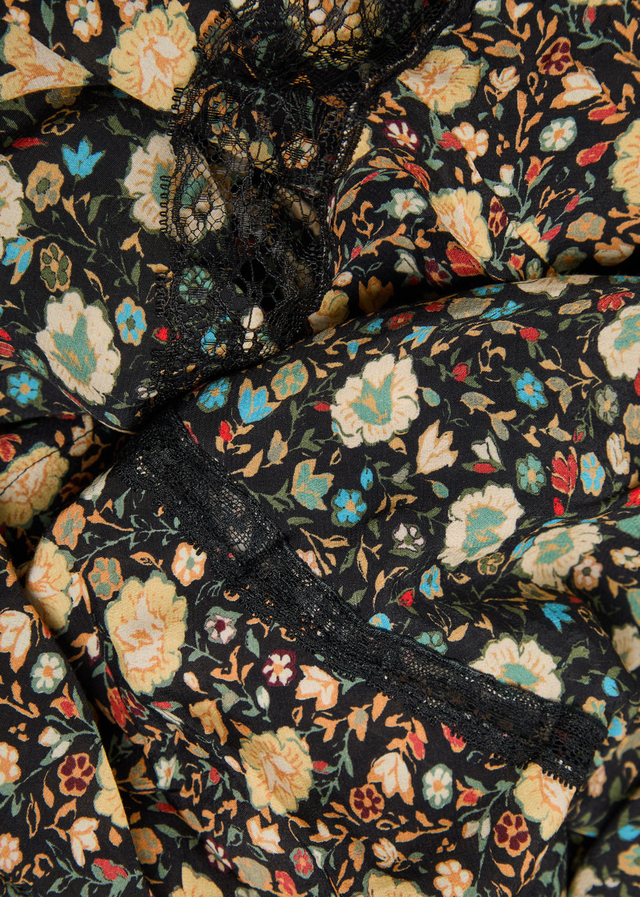 Rixo Raven Floral-print Crepe de Chine Maxi Dress - 5