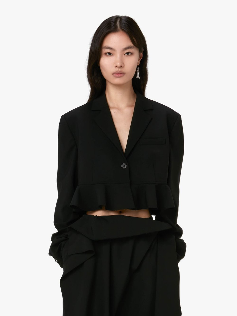 JW Anderson CROPPED RUFFLED HEM JACKET outlook
