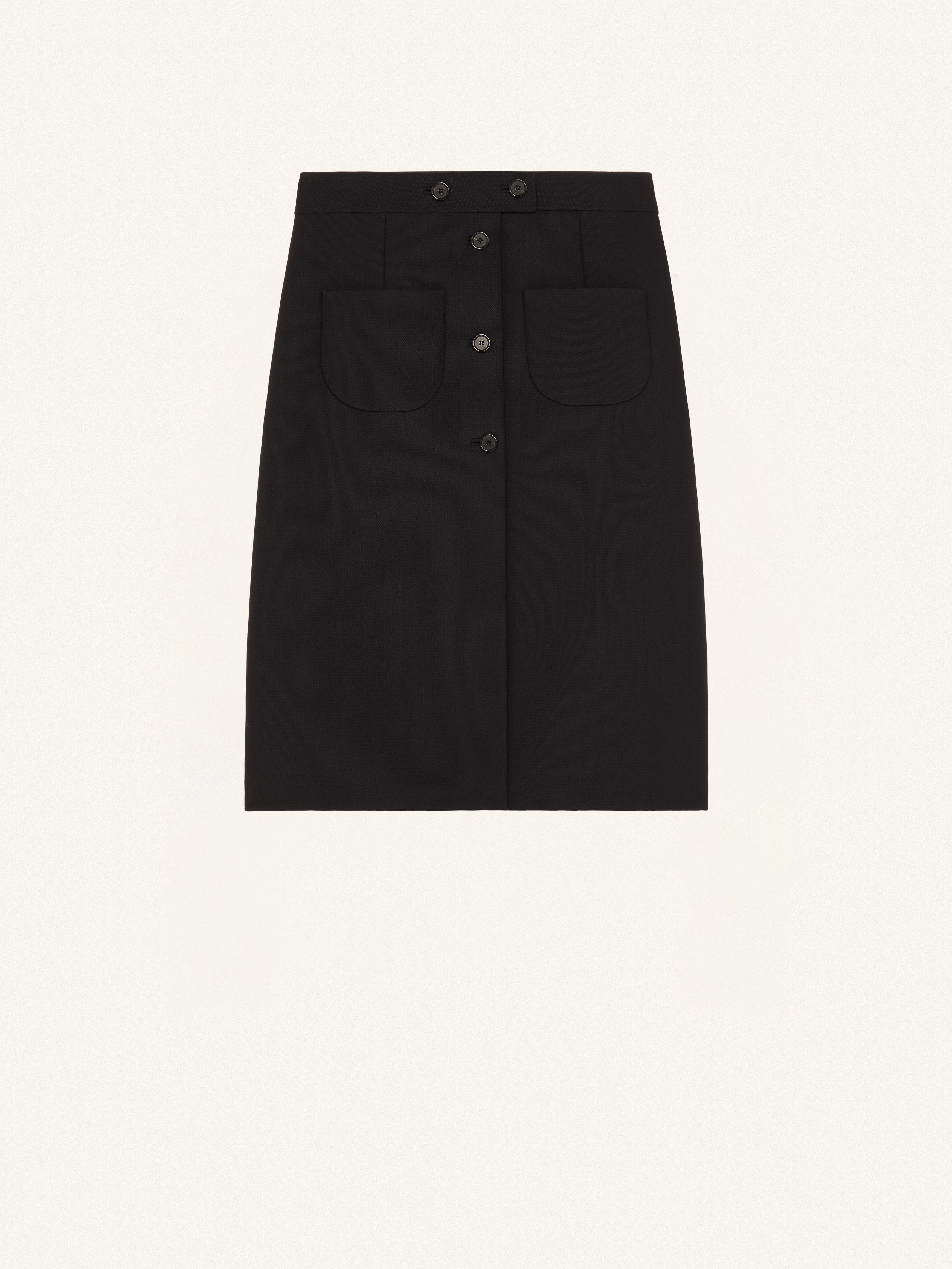 DOUBLE POCKETS CREPE SKIRT - 1