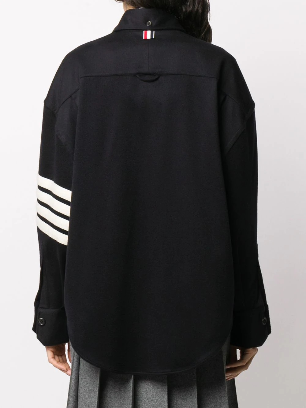 4-Bar oversized cashmere shirt - 4