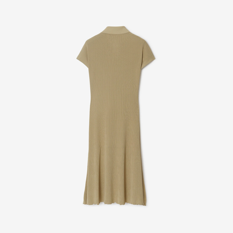 Rib Knit Polo Shirt Dress 5