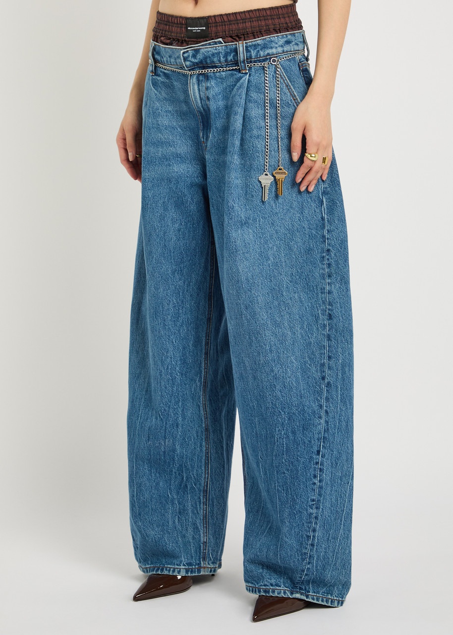 Alexanderwang.t Boxer-effect Wide Barrel-leg Jeans - 2