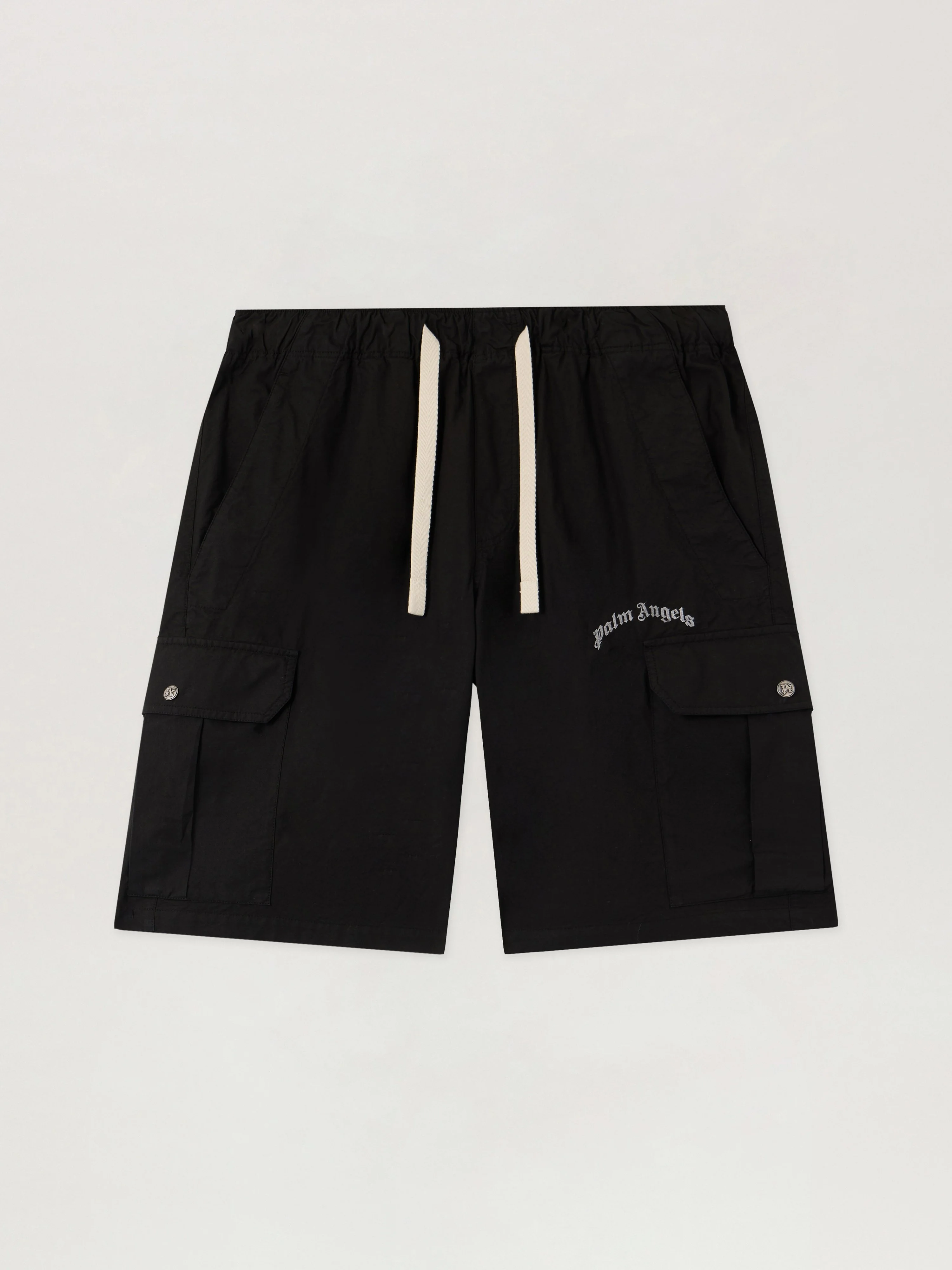 Curved Logo Loose Cargo Shorts - 1