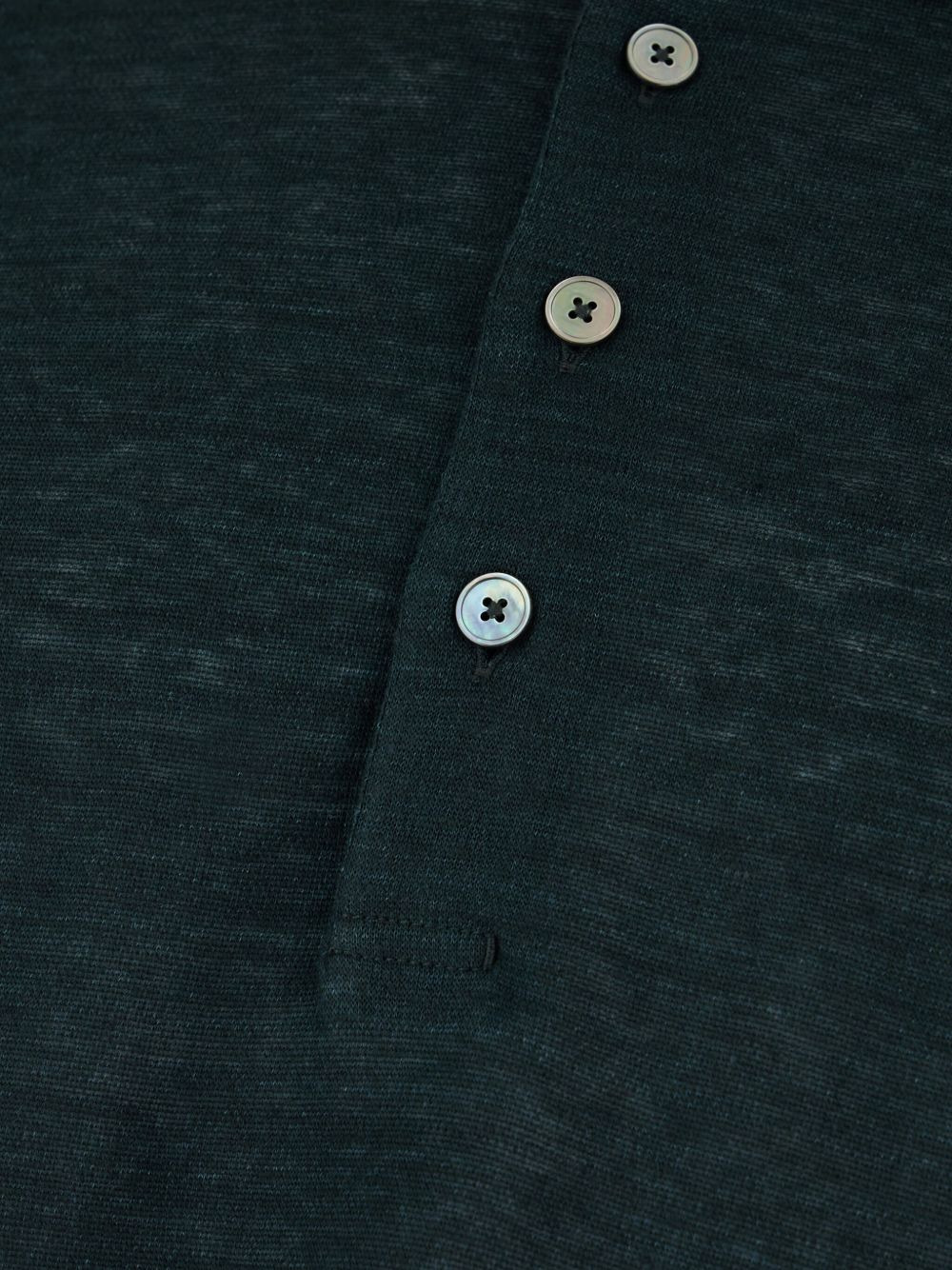 linen buttoned polo shirt - 3