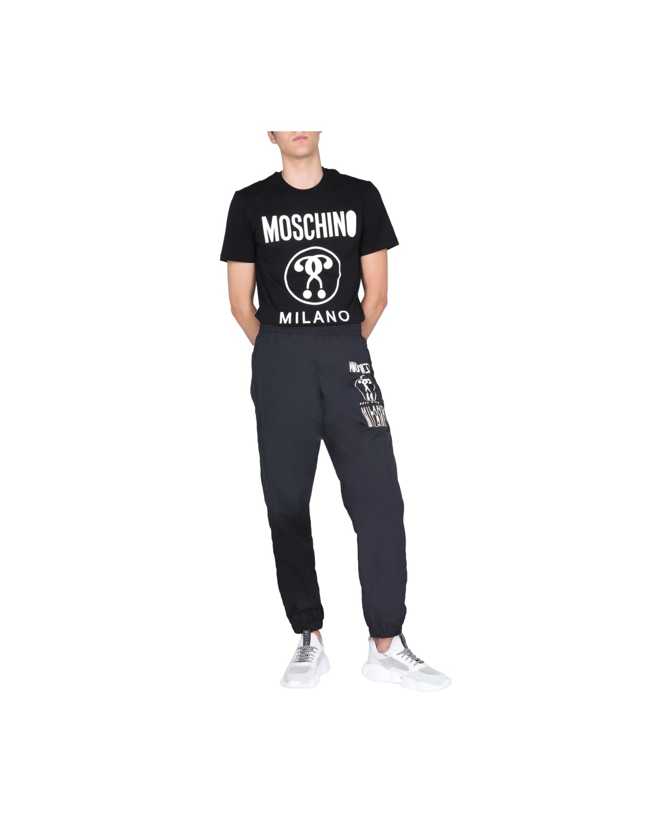 フィットネスボトムス Moschino Jogging Pants With Logo Moschino Nylon Jogging Pants | REVERSIBLE